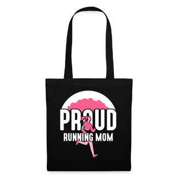 Fière coureuse Maman Jogging Running Mother - Sac en tissu - noir - Devant