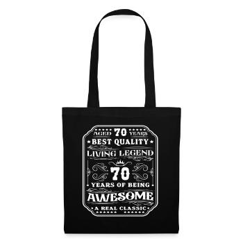 70 birthday 70 years man 70 years legendary 70 - Tote Bag - black - Front