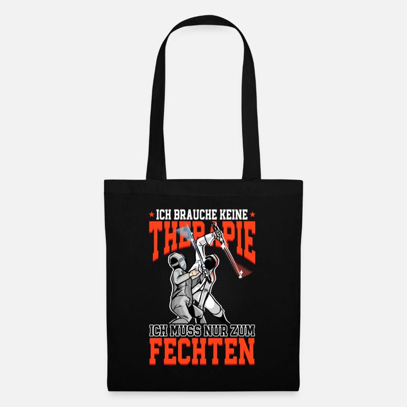 Fechten - Stoffbeutel - Schwarz