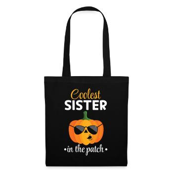 Halloween La sœur la plus cool dans le patch I Sœur Pum - Sac en tissu - noir - Devant