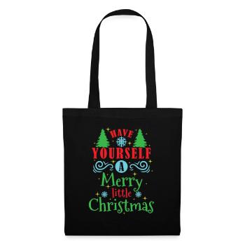 Passez un joyeux petit Noël - Sac en tissu - noir - Devant