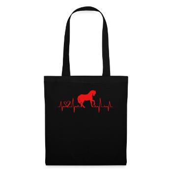 Chevaux - Sac en tissu - noir - Devant