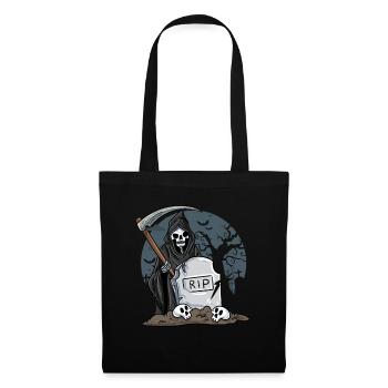 Squelette - Sac en tissu - noir - Devant