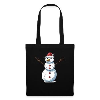 Drôle de bonhomme de neige - Sac en tissu - noir - Devant