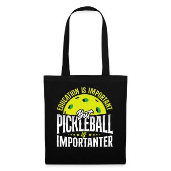 Pickleball Education Is Important - Stoffbeutel - Schwarz - Vorne