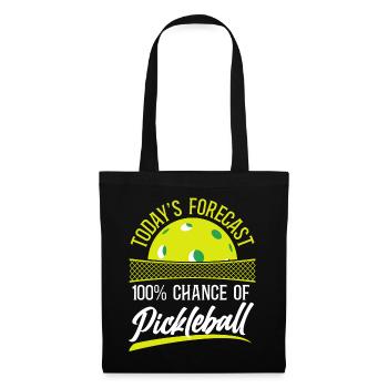 Pickleball Today's Forecast 100% - Stoffbeutel - Schwarz - Vorne