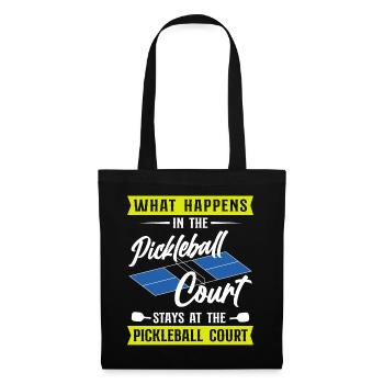 Pickleball What Happens At The - Tote Bag - black - Front