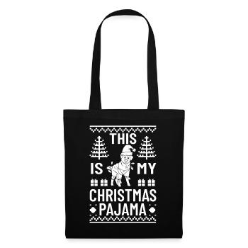 Australian Shepherd Weihnachten Hund Welpe - Stoffbeutel - Schwarz - Vorne