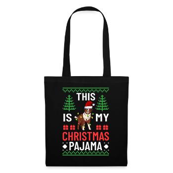 Australian Shepherd Weihnachten Hund Welpe - Stoffbeutel - Schwarz - Vorne