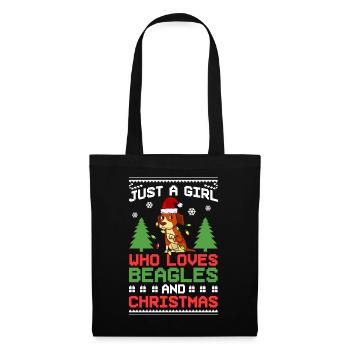 Beagle Dog Puppy Owner Lover Christmas - Tote Bag - black - Front