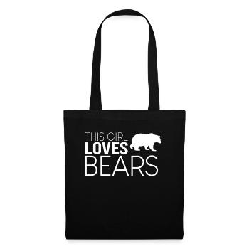 This girl loves bears - Tote Bag - black - Front
