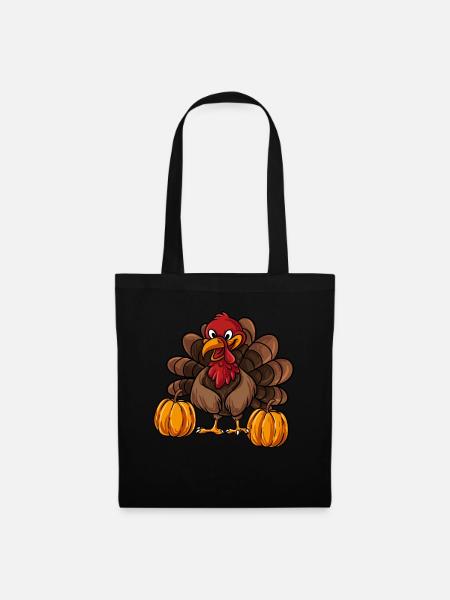 Truthahn Thanksgiving - Stoffbeutel - Schwarz