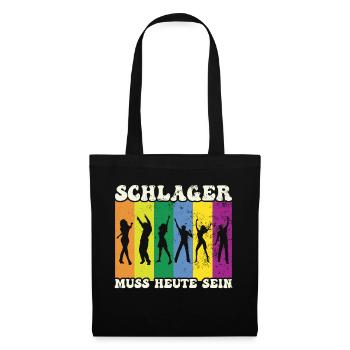 Volksmusik Party Dorffest Ouftit Deutsche Schlager - Stoffbeutel - Schwarz - Vorne