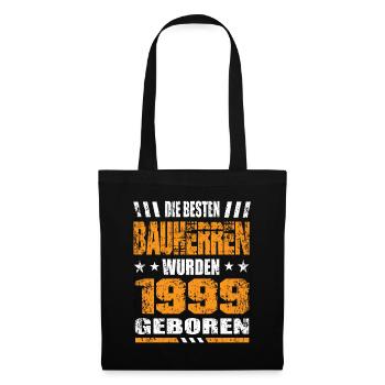 Bauherr Geburtstag Die Besten Bauherren wurden - Stoffbeutel - Schwarz - Vorne
