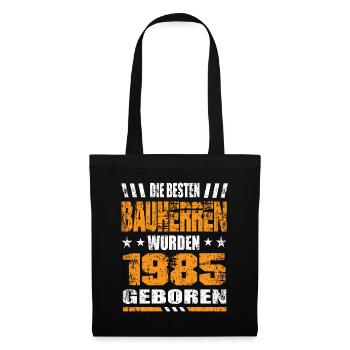 Bauherr Geburtstag Die Besten Bauherren wurden - Stoffbeutel - Schwarz - Vorne
