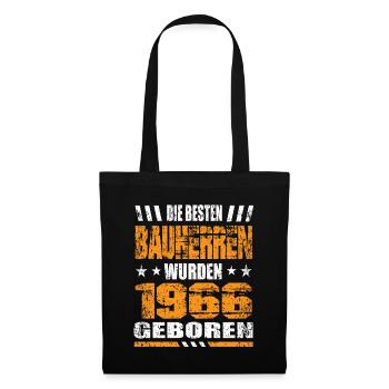 Bauherr Geburtstag Die Besten Bauherren wurden - Stoffbeutel - Schwarz - Vorne
