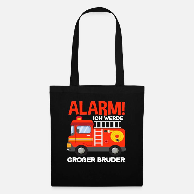 Alarm Ich Werde Großer Bruder Sohn Nachwuchs - Stoffbeutel - Schwarz