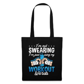 Kickboxing I'm Not Swearing Kickboxer Boxing - Stoffbeutel - Schwarz - Vorne