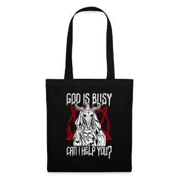 Dieu est occupé Puis-je vous aider ? Baphomet Occulte - Sac en tissu - noir - Devant