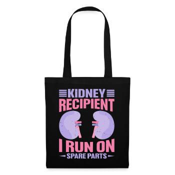 Kidney Recipient, I Run On Spare Parts 11 - Tote Bag - black - Front
