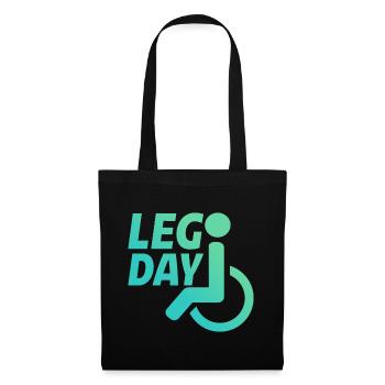 Leg Day Fauteuil roulant handicapé 22 - Sac en tissu - noir - Devant