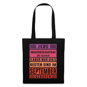 Kaufmann Geburtstag September geboren - Stoffbeutel - Schwarz - Vorne