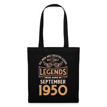 Birthday The legends were born in September 1950 g - Tote Bag - black - Front