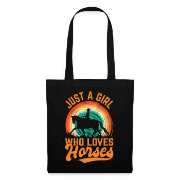 Tenue de cavalier pour les filles qui aiment les chevaux - Sac en tissu - noir - Devant