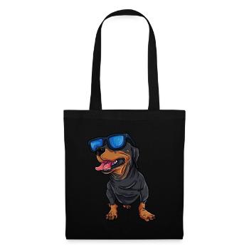 Teckel cool Teckel - Sac en tissu - noir - Devant