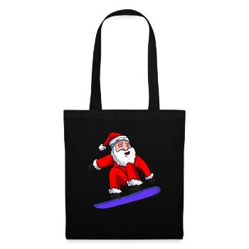 Santa Claus Snowboarding - Tote Bag - black - Front