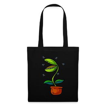 Plante piège à mouches de Vénus - Sac en tissu - noir - Devant