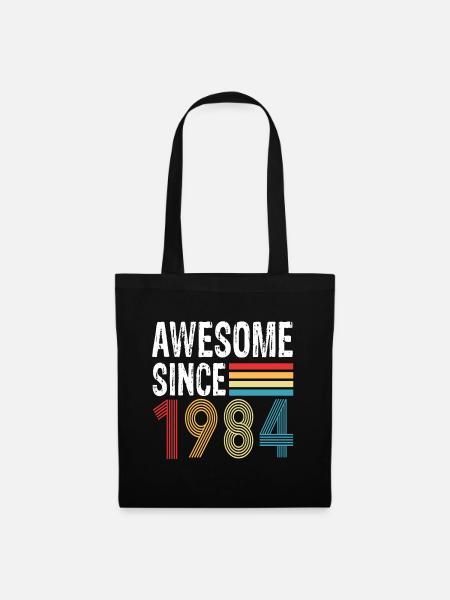 Awesome Since 1984 Birthday 1984 Vintage 1984 - Tote Bag - black