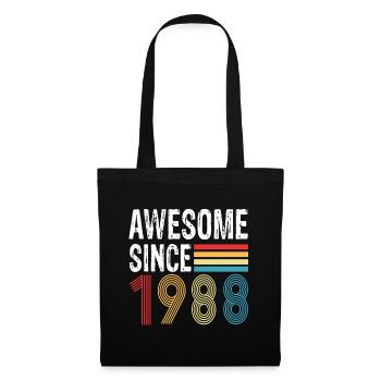 Awesome Since 1988 Geburtstag 1988 Vintage 1988 - Stoffbeutel - Schwarz - Vorne