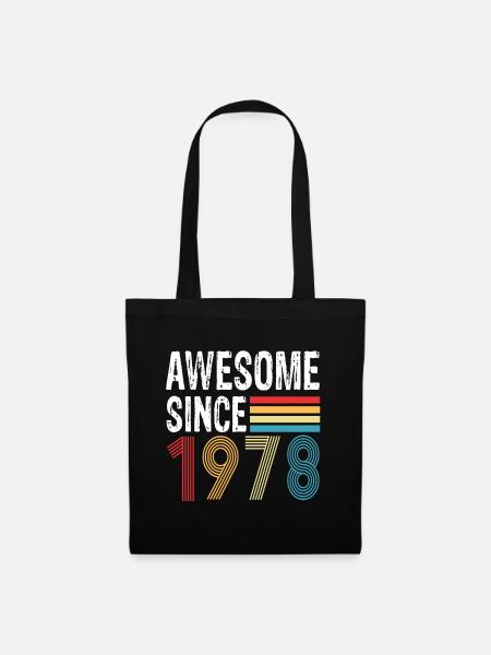 Awesome Since 1978 Geburtstag 1978 Vintage 1978 - Stoffbeutel - Schwarz