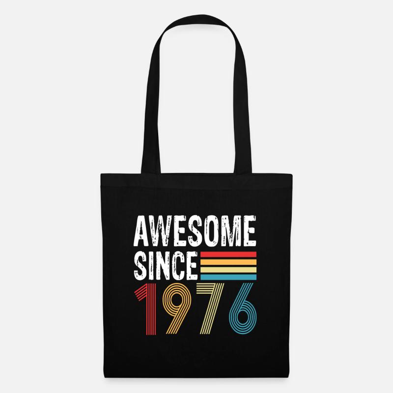 Awesome Since 1976 Geburtstag 1976 Vintage 1976 - Stoffbeutel - Schwarz