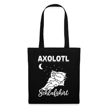 Axolotl Schlafshirt Axolotl Lover Cute Axolotl - Stoffbeutel - Schwarz - Vorne