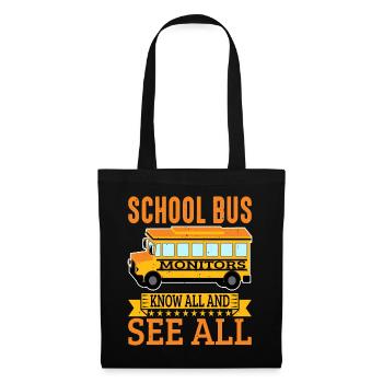 Moniteurs d’autobus scolaires, tout savoir et voir les 7 - Sac en tissu - noir - Devant