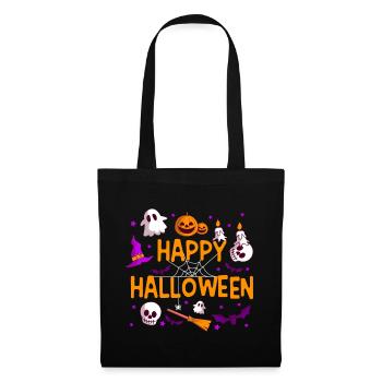 Happy Halloween Pumpkin Lantern Ghost Ghost - Tote Bag - black - Front