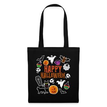 Happy Halloween Pumpkin Lantern Ghost Ghost - Tote Bag - black - Front