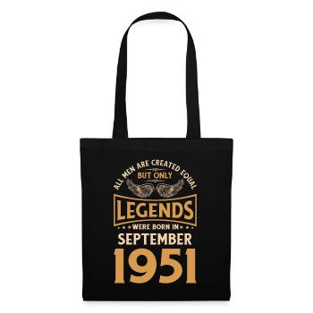 Birthday The Legends were born in September 1951 g - Tote Bag - black - Front
