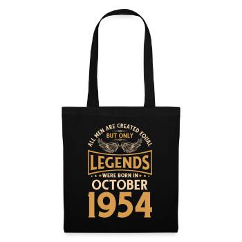 Geburtstag Legenden wurden im Oktober 1954 geboren - Stoffbeutel - Schwarz - Vorne