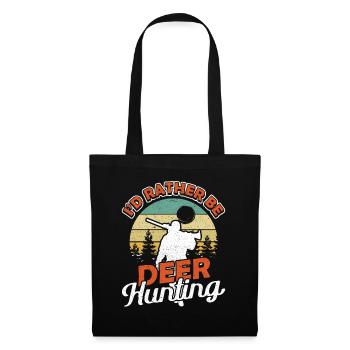 Id rather be Duck Hunting Entenjagd - Tote Bag - black - Front