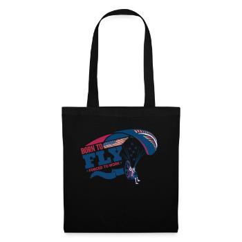 Bron To Fly Forced To Work Paramotor Pilot - Tote Bag - black - Front