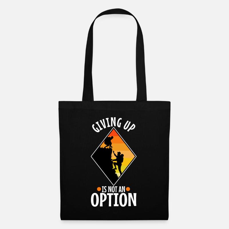 Giving up is not an option - Stoffbeutel - Schwarz