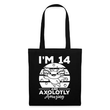 Axolotl I'm 14 And Axolotly Amazing - Axolotl - Tote Bag - black - Front