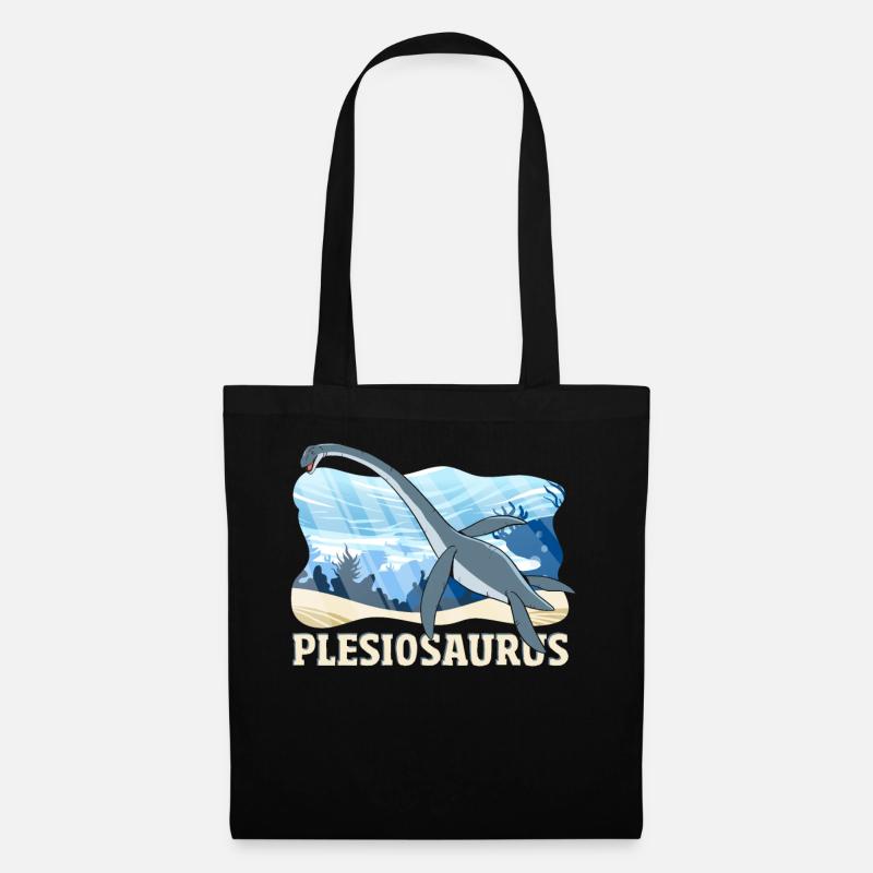 Plesiosaurus Dinosaur - Stoffbeutel - Schwarz