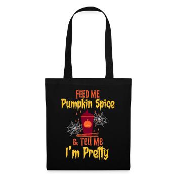 Citrouille Épice Café Citrouille Automne Halloween - Sac en tissu - noir - Devant
