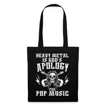 Le heavy metal est l’excuse de Dieu La musique pop - Sac en tissu - noir - Devant