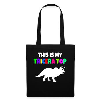 This Is My Tricera Top Triceratops Dinosaur - Tote Bag - black - Front