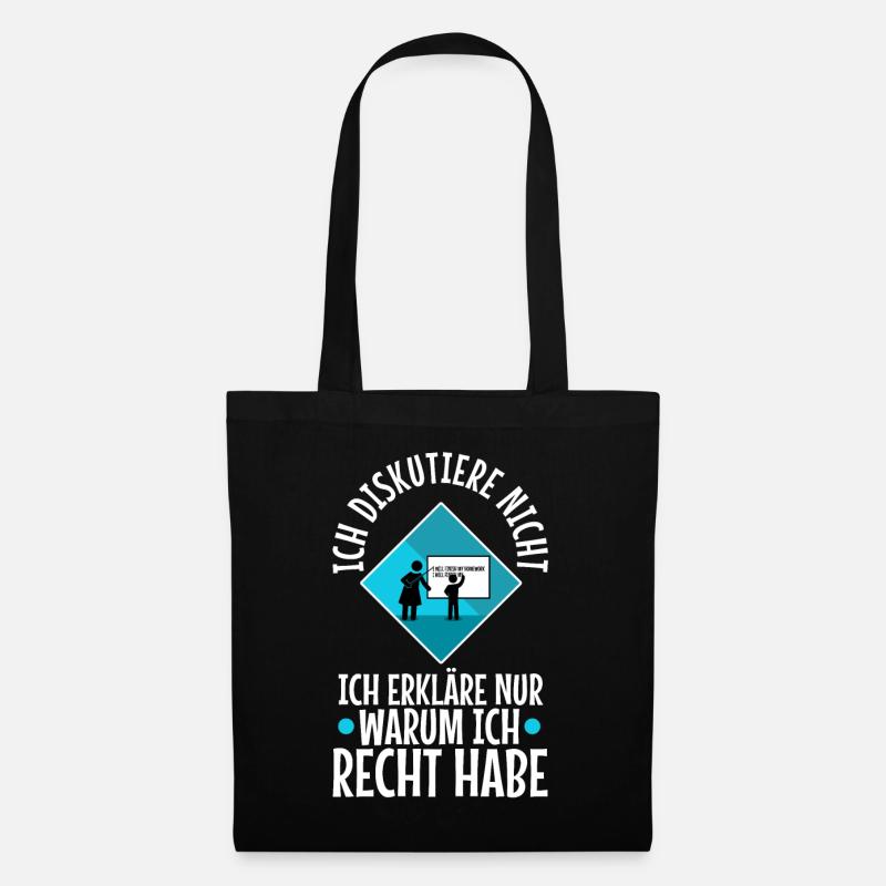 Ich diskutiere nicht ich erkläre nur warum ich - Stoffbeutel - Schwarz